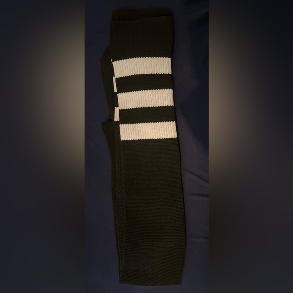 KNEE high black and white socks - Picture 1 of 1